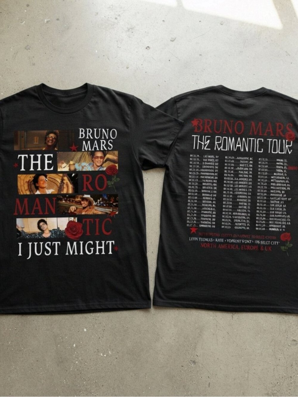 Bruno Mars The Romantic Tour Graphic T-Shirt